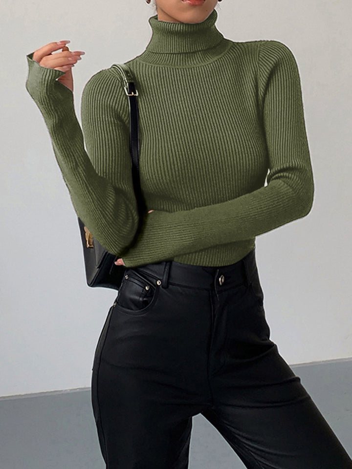 Lucy | Women’s Spring Stylish Ribbed Turtleneck Sweater